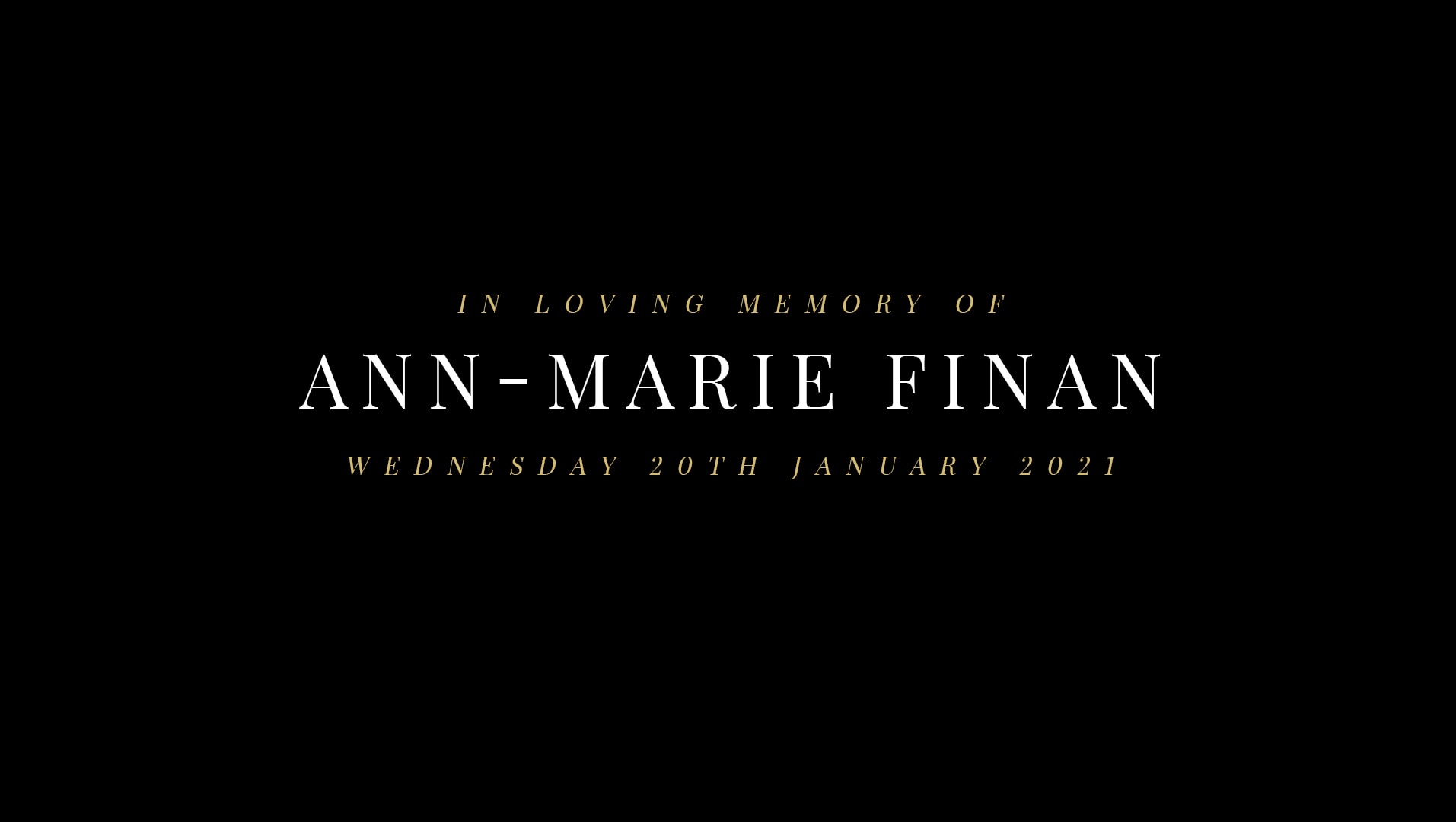 Ann-Marie Finan Funeral Service